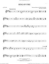 Cover icon of Ring Of Fire sheet music for alto saxophone solo by Johnny Cash, June Carter and Merle Kilgore, intermediate skill level