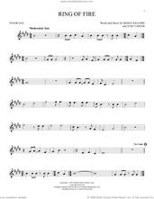 Cover icon of Ring Of Fire sheet music for tenor saxophone solo by Johnny Cash, June Carter and Merle Kilgore, intermediate skill level