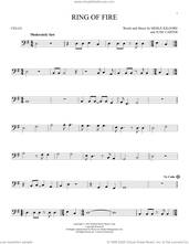 Cover icon of Ring Of Fire sheet music for cello solo by Johnny Cash, June Carter and Merle Kilgore, intermediate skill level