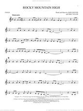 Cover icon of Rocky Mountain High sheet music for violin solo by John Denver and Mike Taylor, intermediate skill level