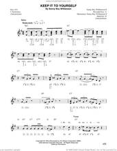 Cover icon of Keep It To Yourself sheet music for harmonica solo by Sonny Boy Williamson, intermediate skill level