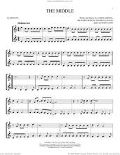 Cover icon of The Middle sheet music for two clarinets (duets) by Jimmy Eat World, James Adkins, Richard Burch, Thomas Linton and Zachary Lind, intermediate skill level