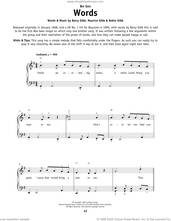 Cover icon of Words, (beginner) sheet music for piano solo by Bee Gees, Barry Gibb, Maurice Gibb and Robin Gibb, beginner skill level