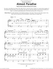 Cover icon of Almost Paradise (from Footloose) sheet music for piano solo by Ann Wilson & Mike Reno, Dean Pitchford and Eric Carmen, beginner skill level