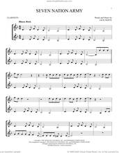 Cover icon of Seven Nation Army sheet music for two clarinets (duets) by White Stripes and Jack White, intermediate skill level