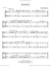 Cover icon of Bad Day sheet music for two cellos (duet, duets) by Daniel Powter, intermediate skill level