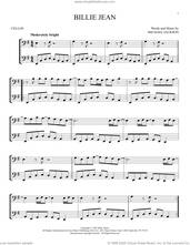 Cover icon of Billie Jean sheet music for two cellos (duet, duets) by Michael Jackson, intermediate skill level