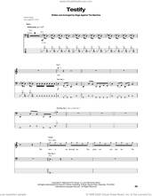 Cover icon of Testify sheet music for bass (tablature) (bass guitar) by Rage Against The Machine, Brad Wilk, Tim Commerford, Tom Morello and Zack De La Rocha, intermediate skill level