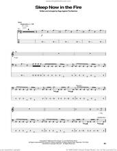 Cover icon of Sleep Now In The Fire sheet music for bass (tablature) (bass guitar) by Rage Against The Machine, Brad Wilk, Tim Commerford, Tom Morello and Zack De La Rocha, intermediate skill level