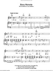 Cover icon of Bony Moronie sheet music for voice, piano or guitar by Larry Williams, intermediate skill level