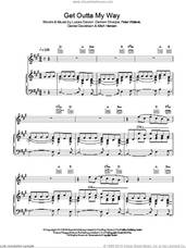 Cover icon of Get Outta My Way sheet music for voice, piano or guitar by Kylie, Damon Sharpe, Daniel Davidsen, Lucas Secon, Mich Hansen and Peter Wallevik, intermediate skill level
