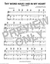 Cover icon of Thy Word Have I Hid In My Heart sheet music for voice, piano or guitar by Earnest O. Sellers and Psalm 119:11, intermediate skill level