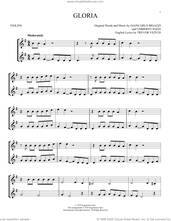 Cover icon of Gloria sheet music for two violins (duets, violin duets) by Laura Brannigan, Giancarlo Bigazzi, Trevor Veitch and Umberto Tozzi, intermediate skill level