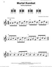 Cover icon of Techno Syndrome (from Mortal Kombat) sheet music for piano solo by The Immortals and Olivier Adams, beginner skill level