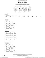 Cover icon of Rape Me sheet music for guitar solo by Nirvana and Kurt Cobain, beginner skill level