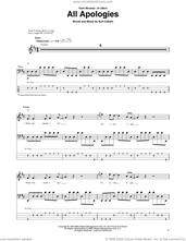 Cover icon of All Apologies sheet music for bass (tablature) (bass guitar) by Nirvana and Kurt Cobain, intermediate skill level