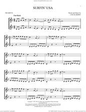 Cover icon of Surfin' U.S.A. sheet music for two trumpets (duet, duets) by The Beach Boys and Chuck Berry, intermediate skill level