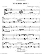 Cover icon of Under The Bridge sheet music for two alto saxophones (duets) by Red Hot Chili Peppers, Anthony Kiedis, Chad Smith, Flea and John Frusciante, intermediate skill level