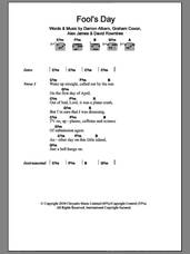 Cover icon of Fool's Day sheet music for guitar (chords) by Blur, Alex James, Damon Albarn, David Rowntree and Graham Coxon, intermediate skill level