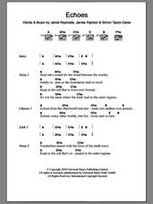 Cover icon of Echoes sheet music for guitar (chords) by Klaxons, James Righton, Jamie Reynolds and Simon Taylor-Davis, intermediate skill level