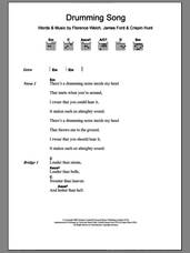 Cover icon of Drumming Song sheet music for guitar (chords) by Florence And The Machine, Florence And The  Machine, Crispin Hunt, Florence Welch and James Ford, intermediate skill level