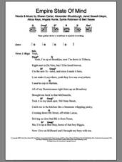 Cover icon of Empire State Of Mind sheet music for guitar (chords) by Jay-Z featuring Alicia Keys, Jay-Z, Al Shuckburgh, Alicia Keys, Angela Hunte, Bert Keyes, Janet Sewell-Ulepic, Shawn Carter and Sylvia Robinson, intermediate skill level