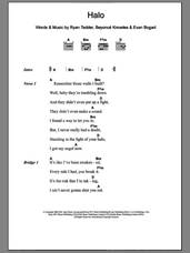 Cover icon of Halo sheet music for guitar (chords) by Beyonce, Evan Bogart and Ryan Tedder, intermediate skill level