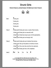 Cover icon of Drunk Girls sheet music for guitar (chords) by LCD Soundsystem, Gavin Russom, James Murphy and Pat Mahoney, intermediate skill level