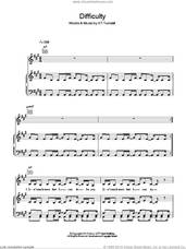 Cover icon of Difficulty sheet music for voice, piano or guitar by KT Tunstall, intermediate skill level