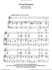 Cover icon of A Fine Romance sheet music for voice, piano or guitar by Billie Holiday, Frank Sinatra, Dorothy Fields and Jerome Kern, intermediate skill level