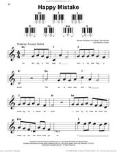 Cover icon of Happy Mistake sheet music for piano solo by Lady Gaga and Michael Tucker, beginner skill level