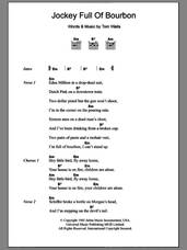 Cover icon of Jockey Full Of Bourbon sheet music for guitar (chords) by Tom Waits, intermediate skill level
