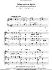 Cover icon of Falling In Love Again (Can't Help It) sheet music for voice, piano or guitar by Marlene Dietrich, Friedrich Hollaender and Sammy Lerner, intermediate skill level