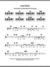 Cover icon of Lazy Days sheet music for piano solo (chords, lyrics, melody) by Robbie Williams and Guy Chambers, intermediate piano (chords, lyrics, melody)