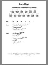 Cover icon of Lazy Days sheet music for guitar (chords) by Robbie Williams and Guy Chambers, intermediate skill level