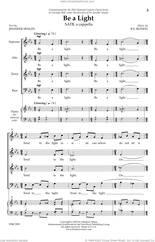 Cover icon of Be A Light sheet music for choir (SATB: soprano, alto, tenor, bass) by B.E. Boykin and Jennifer Sengin, intermediate skill level