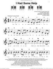 I Had Some Help sheet music download