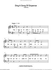 Cover icon of Sing A Song Of Sixpence sheet music for piano solo, easy skill level