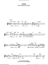 Cover icon of Love sheet music for voice and other instruments (fake book) by Paul Simon, intermediate skill level