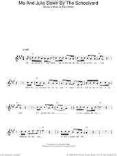 Cover icon of Me And Julio Down By The Schoolyard sheet music for voice and other instruments (fake book) by Paul Simon, intermediate skill level