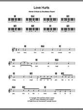 Cover icon of Love Hurts sheet music for piano solo (chords, lyrics, melody) by Everly Brothers, Nazareth and Boudleaux Bryant, intermediate piano (chords, lyrics, melody)