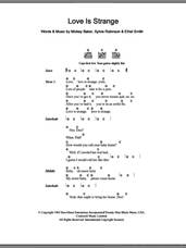 Cover icon of Love Is Strange sheet music for guitar (chords) by Mickey & Sylvia, Ethel Smith, Mickey Baker and Sylvia Robinson, intermediate skill level