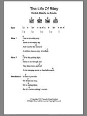 Cover icon of The Life Of Riley sheet music for guitar (chords) by The Lightning Seeds and Ian Broudie, intermediate skill level