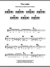 Cover icon of The Letter sheet music for piano solo (chords, lyrics, melody) by The Box Tops and Wayne Carson Thompson, intermediate piano (chords, lyrics, melody)