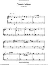 Cover icon of Toreador's Song (from Carmen) sheet music for piano solo by Georges Bizet, classical score, easy skill level