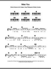 Cover icon of Miss You sheet music for piano solo (chords, lyrics, melody) by Westlife, Eric Clapton, Bobby Colomby and Greg Phillinganes, intermediate piano (chords, lyrics, melody)