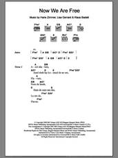 Cover icon of Now We Are Free sheet music for guitar (chords) by Lisa Gerrard, Hans Zimmer and Klaus Badelt, intermediate skill level