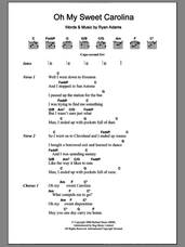 Cover icon of Oh My Sweet Carolina sheet music for guitar (chords) by Ryan Adams, intermediate skill level