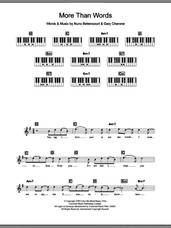 Cover icon of More Than Words sheet music for piano solo (chords, lyrics, melody) by Westlife, Extreme, Gary Cherone and Nuno Bettencourt, intermediate piano (chords, lyrics, melody)