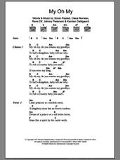 Cover icon of My Oh My sheet music for guitar (chords) by Aqua, Claus Norreen, Johnny Pedersen, Karsten Dahlgaard, Rene Dif and Soren Rasted, intermediate skill level